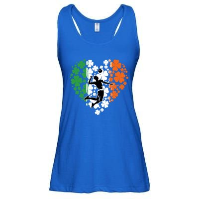 Funny Basketball Shamrock St Patrick's Day Ireland Flag Gift Ladies Essential Flowy Tank