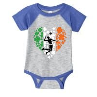 Funny Basketball Shamrock St Patrick's Day Ireland Flag Gift Infant Baby Jersey Bodysuit