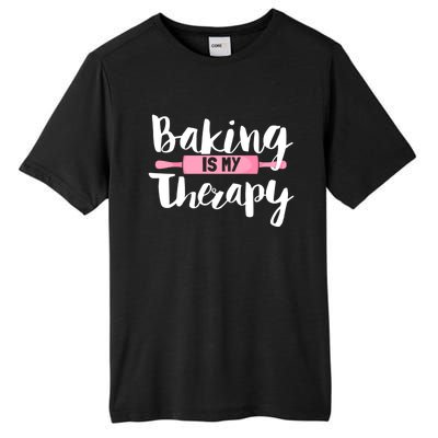 Funny Baker Saying I Baking Is My Therapy Funny Gift Tall Fusion ChromaSoft Performance T-Shirt