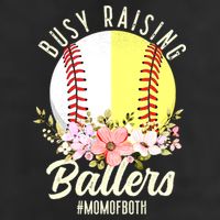 Funny Baseball Softball Mom Of Both Busy Raising Ballers 7 Panel Mesh Trucker Snapback Hat