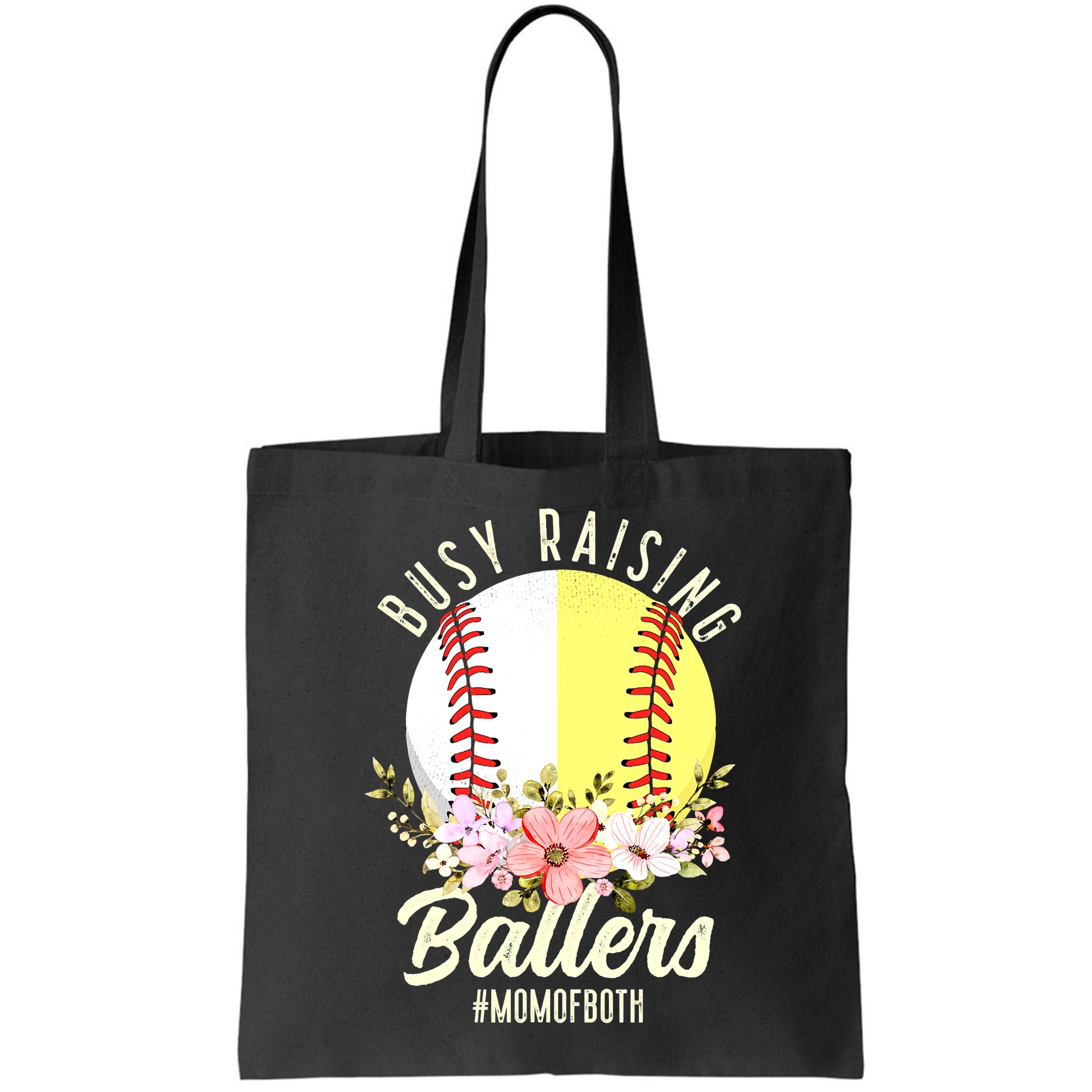 Funny Baseball Softball Mom Of Both Busy Raising Ballers Bag