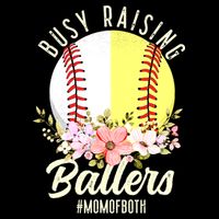 Funny Baseball Softball Mom Of Both Busy Raising Ballers Bag