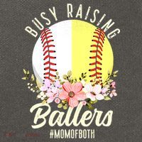 Funny Baseball Softball Mom Of Both Busy Raising Ballers Cotton Canvas Backpack