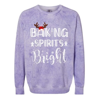 Funny Baking Spirits Bright Christmas Colorblast Crewneck Sweatshirt