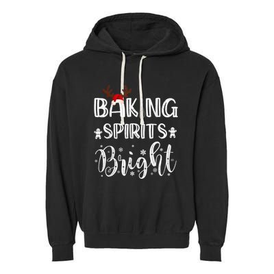 Funny Baking Spirits Bright Christmas Garment-Dyed Fleece Hoodie