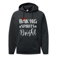 Funny Baking Spirits Bright Christmas Performance Fleece Hoodie