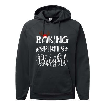 Funny Baking Spirits Bright Christmas Performance Fleece Hoodie