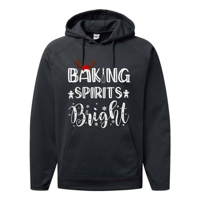 Funny Baking Spirits Bright Christmas Performance Fleece Hoodie