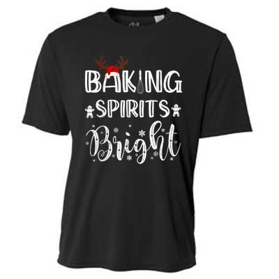 Funny Baking Spirits Bright Christmas Cooling Performance Crew T-Shirt