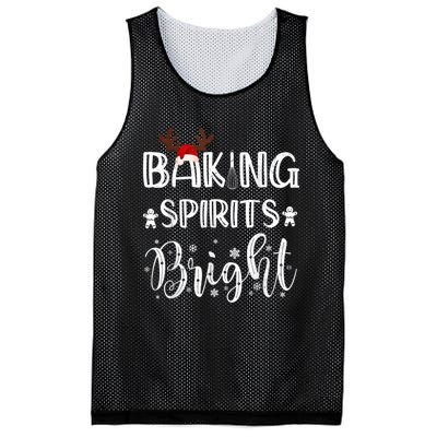 Funny Baking Spirits Bright Christmas Mesh Reversible Basketball Jersey Tank