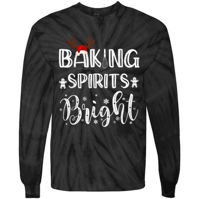 Funny Baking Spirits Bright Christmas Tie-Dye Long Sleeve Shirt