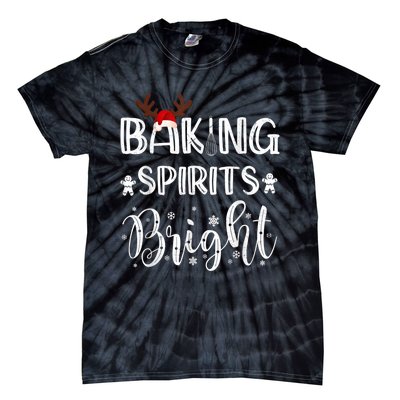 Funny Baking Spirits Bright Christmas Tie-Dye T-Shirt