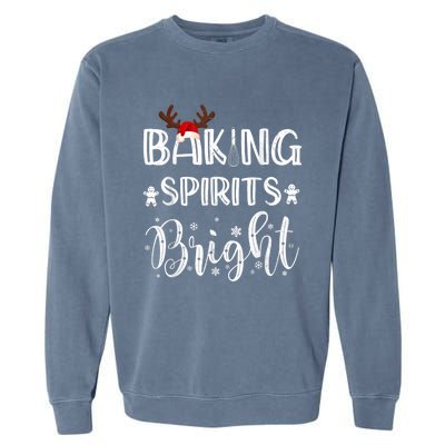 Funny Baking Spirits Bright Christmas Garment-Dyed Sweatshirt