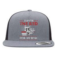 Firefighter Back The Red For My Dad Is A Daughter Son Flat Bill Trucker Hat