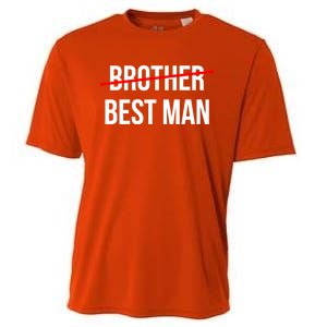 From Brother To Best Wedding Party Grooms Proposal Gift Cooling Performance Crew T-Shirt