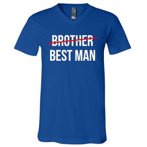 From Brother To Best Wedding Party Grooms Proposal Gift V-Neck T-Shirt