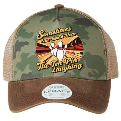 Funny Bowling Ten Pin Laughing Legacy Tie Dye Trucker Hat