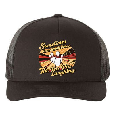 Funny Bowling Ten Pin Laughing Yupoong Adult 5-Panel Trucker Hat