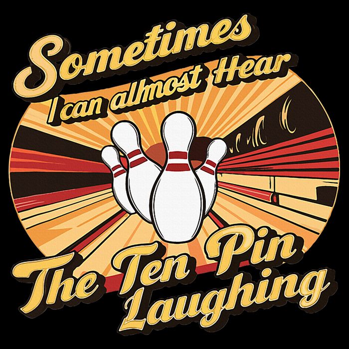 Funny Bowling Ten Pin Laughing Cooling Performance Crew T-Shirt