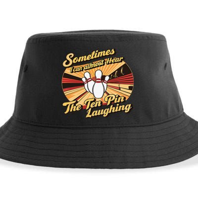 Funny Bowling Ten Pin Laughing Sustainable Bucket Hat