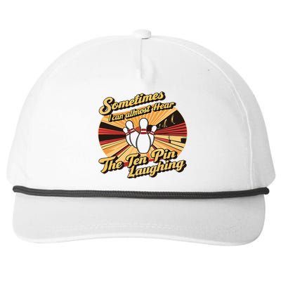 Funny Bowling Ten Pin Laughing Snapback Five-Panel Rope Hat