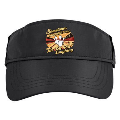 Funny Bowling Ten Pin Laughing Adult Drive Performance Visor