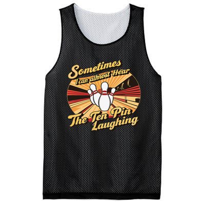 Funny Bowling Ten Pin Laughing Mesh Reversible Basketball Jersey Tank