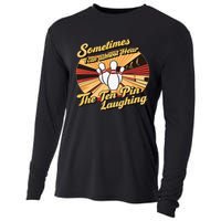 Funny Bowling Ten Pin Laughing Cooling Performance Long Sleeve Crew