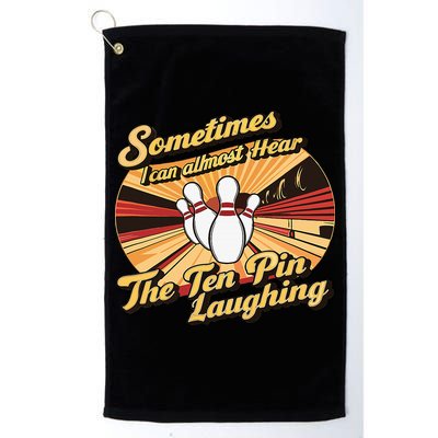 Funny Bowling Ten Pin Laughing Golf Towel