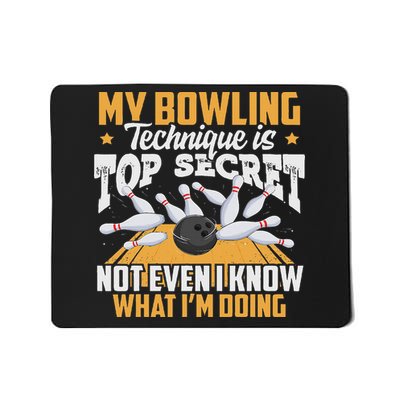 Funny Bowling Technique Ball Bowler Bowling Mousepad