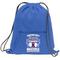 Fighting Better Tomarrow Support Multiple Myeloma Survivor Gift Sweatshirt Cinch Pack Bag