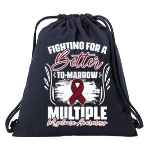 Fighting Better Tomarrow Support Multiple Myeloma Survivor Gift Drawstring Bag