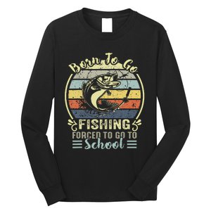 Funny Born To Go Fishing Bass Fish Fisherman Cute Long Sleeve Shirt