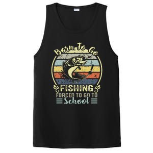 Funny Born To Go Fishing Bass Fish Fisherman Cute PosiCharge Competitor Tank