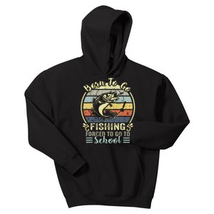 Funny Born To Go Fishing Bass Fish Fisherman Cute Kids Hoodie