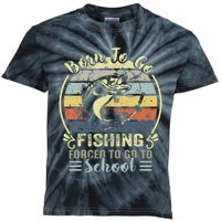 Funny Born To Go Fishing Bass Fish Fisherman Cute Kids Tie-Dye T-Shirt