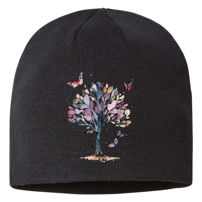 Funny Butterfly Tree Beautiful Art Sustainable Beanie