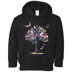 Funny Butterfly Tree Beautiful Art Toddler Hoodie