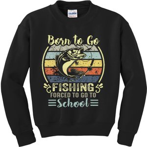 Funny Born To Go Fishing Bass Fish Fisherman Gift Kids Sweatshirt