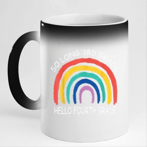 Funny Back To School So Long 3Rd Grade Hello Fourth Grade Great Gift 11oz Black Color Changing Mug