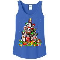 Funny Boston Terrier Dog Christmas Tree Lights Xmas Pajama Meaningful Gift Ladies Essential Tank