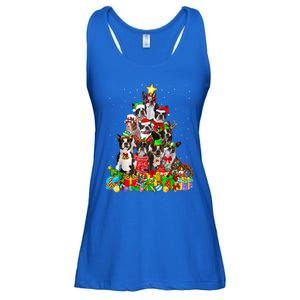 Funny Boston Terrier Dog Christmas Tree Lights Xmas Pajama Meaningful Gift Ladies Essential Flowy Tank