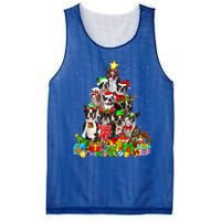 Funny Boston Terrier Dog Christmas Tree Lights Xmas Pajama Meaningful Gift Mesh Reversible Basketball Jersey Tank