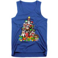 Funny Boston Terrier Dog Christmas Tree Lights Xmas Pajama Meaningful Gift Tank Top