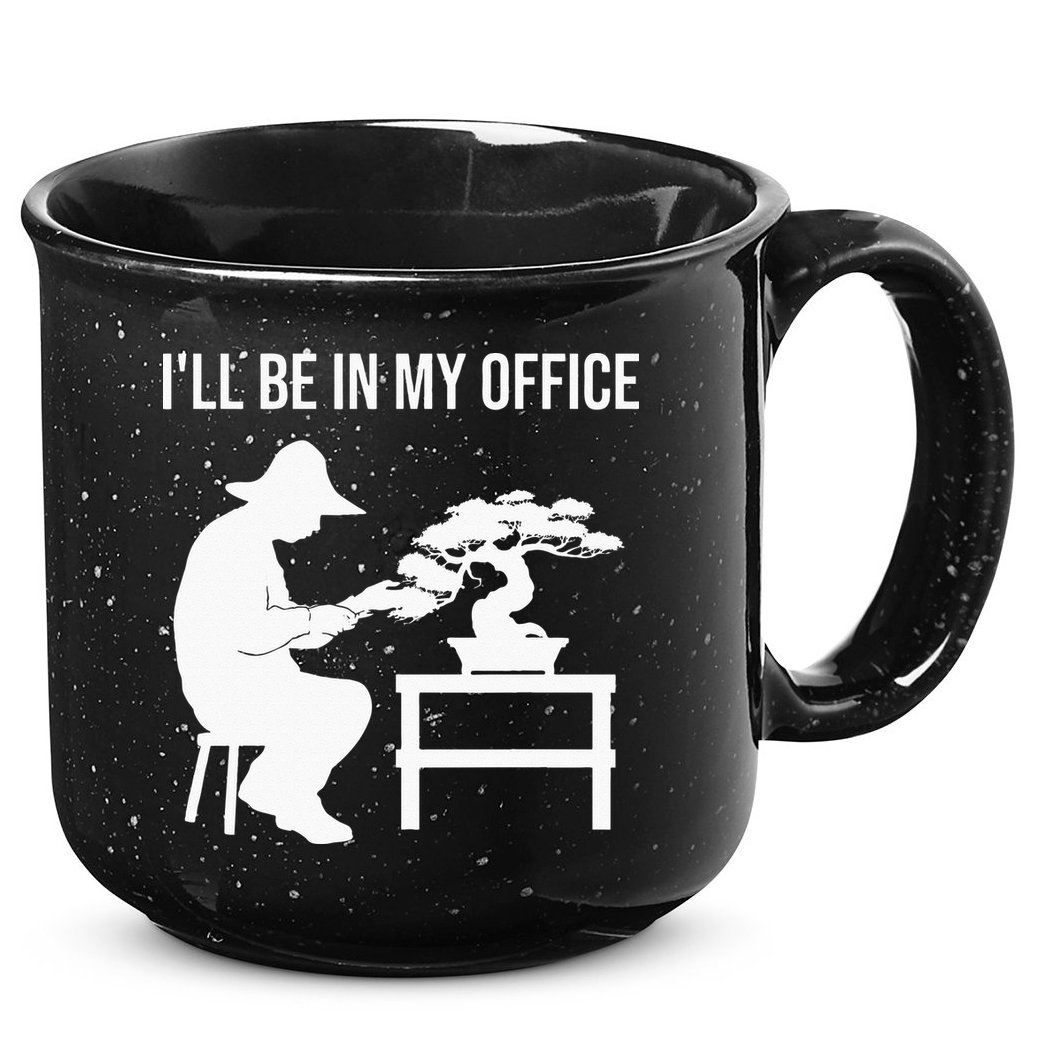 Funny Bonsai Tree Design For Men Women Japanese Gardening 15oz Campfire Ceramic Mug
