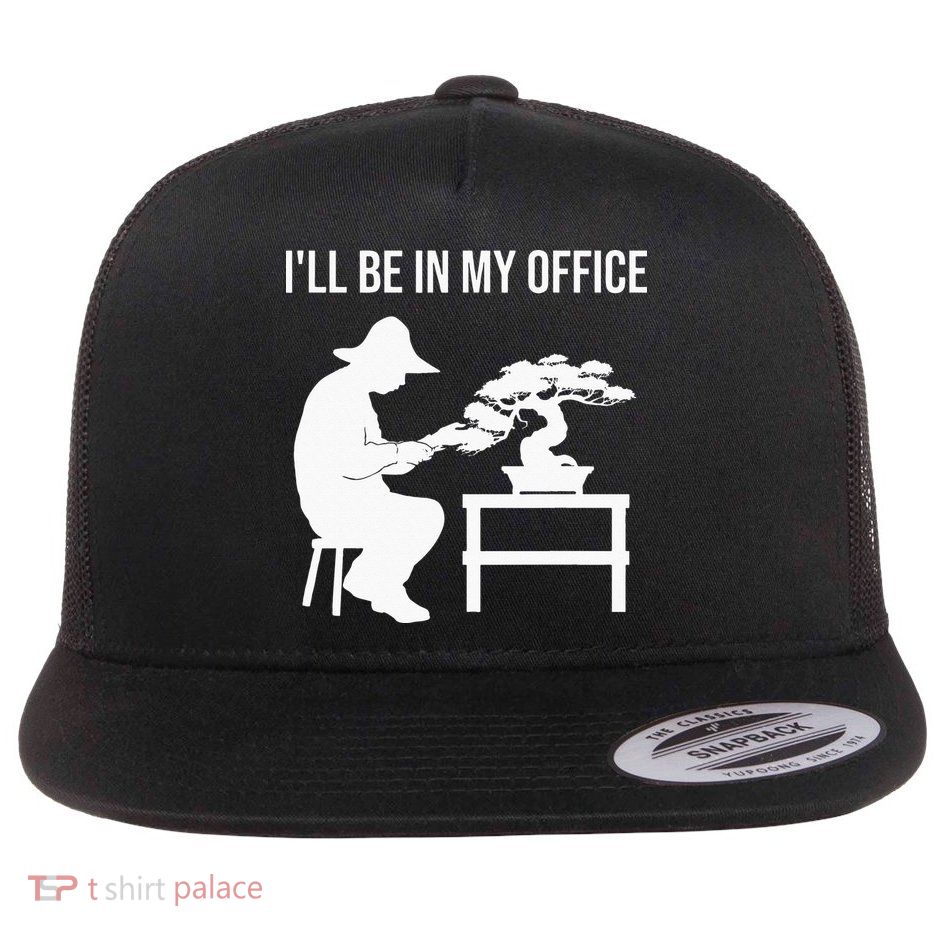 Funny Bonsai Tree Design For Men Women Japanese Gardening Flat Bill Trucker Hat