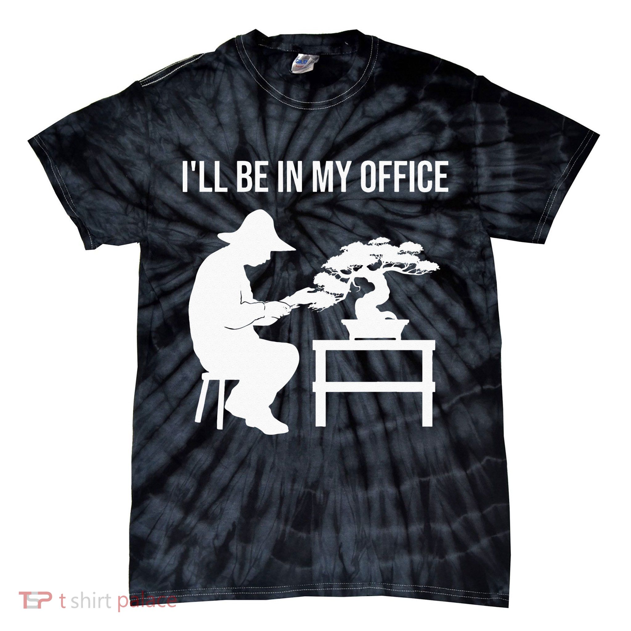 Funny Bonsai Tree Design For Men Women Japanese Gardening Tie-Dye T-Shirt