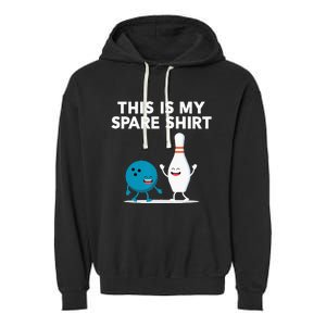 Funny Bowling Tee Spare Garment-Dyed Fleece Hoodie