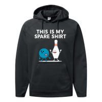 Funny Bowling Tee Spare Performance Fleece Hoodie