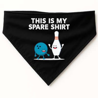 Funny Bowling Tee Spare USA-Made Doggie Bandana